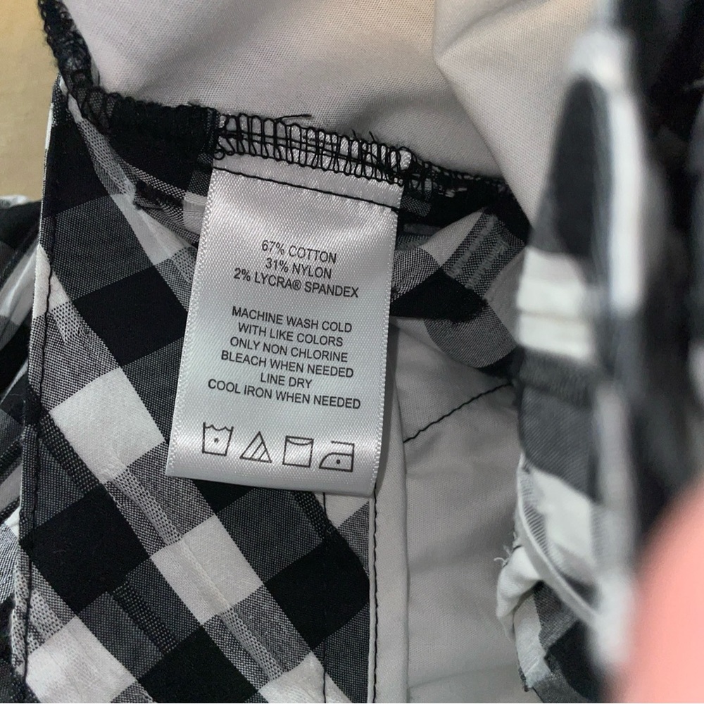 NWT Foxcroft Black and White weekender gingham Ankle Pants 22W - Picture 3 of 9